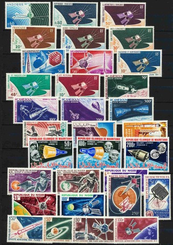 FRENCH Colonies 1966 SPACE, Satellites, Superb MNH/** Coll, Antarctis,Polynesia+ - Picture 2 of 3