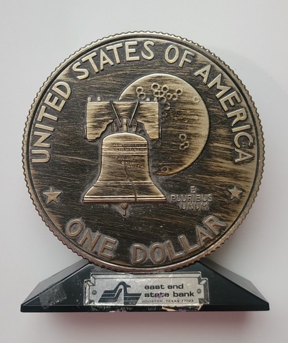 Banthrico Bicentennial Eisenhower $ Coin Bank East End State Bank Houston Tx