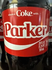 Share A Coke with   Parker   2025 Personalized Gift Coca Cola Bottle 20oz