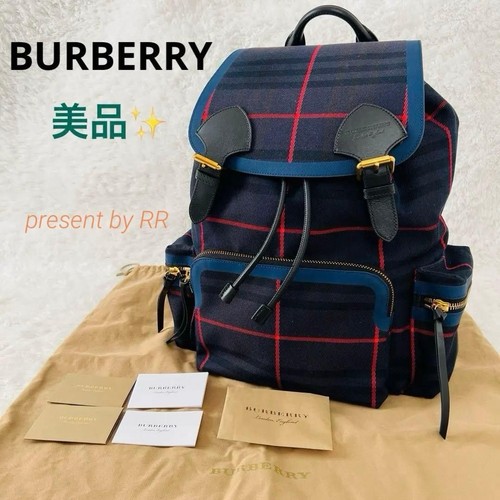 BURBERRY Backpack Check Nylon Leather 4069737 Accessories