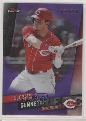 2019 Topps Finest Purple Refractor 62/250 Scooter Gennett #58 xm0