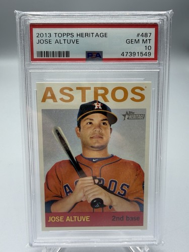 Jose Altuve 2013 Topps Heritage PSA 10 #487 Low Pop Astros 