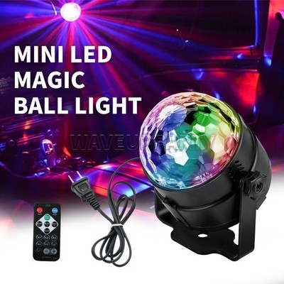 PAIDUN 7Color LED Crystal Magic Ball Light Strobe KTV Disco DJ Bar Party Remote