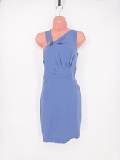 Versace for H&M Cruise Collection Blue Silk One Shoulder Dress UK 14 BNWT