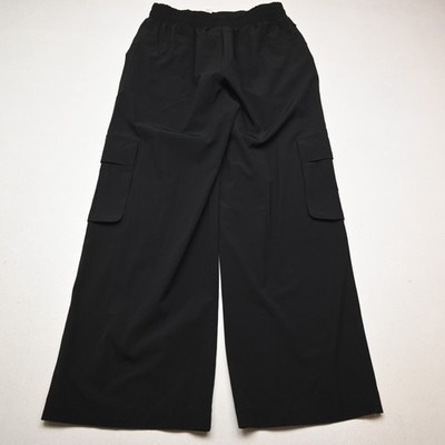 NEW Fabletics Downtown Wide Leg Black Small S Womens Baggy Cargo High Rise Waist