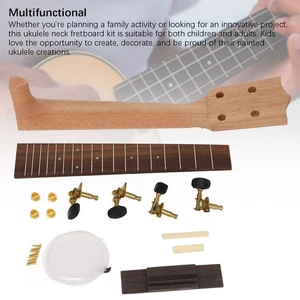 DIY Concert Ukulele Neck Fretboard Replacement Kit For Crafting New