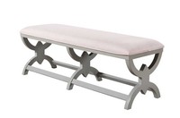 Sitz Polster Bank Polster Sitz Textil Stoff Holz Stil Design Hocker FußHocker