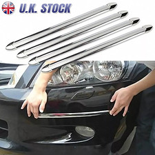 4Pcs Universal Car Chrome Anti-rub Bumper Corner Edge Scratch Guard Protector