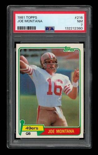 1981 Topps Set-Break #216 Joe Montana PSA 7 NM