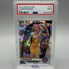 2024 PANINI PRIZM WNBA CRACKED ICE #127 CAMERON BRINK ROOKIE RC PSA 9 SPARKS 