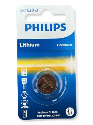 Philips CR1620 Knopfzelle 3V Lithium Batterie Autoschlüssel PHIL-CR1620/00B