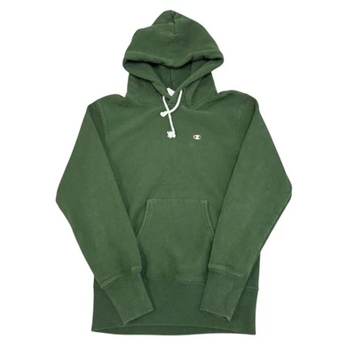 Champion Mens Green Long Sleeve Hooded Pullover Hoodie Size Small