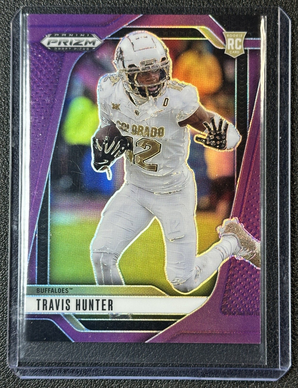 TRAVIS HUNTER 2025 PANINI PRIZM DRAFT PICKS #21 PURPLE RC 21/99 BUFFALOES