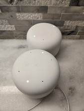 2x Google Nest Wifi Point AC1200 Mesh Extender H2E White w/ Power Cords