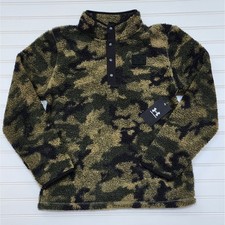 NWT Under Armour Boys Sherpa 1/4 Snap Camo Pullover