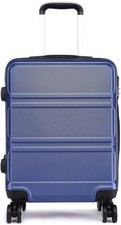 24" Medium Check in Suitcase Hard Shell ABS Travel Trolley Case - Navy 