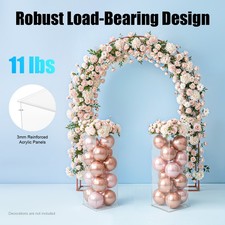 Cube Pedestal Acrylic Clear Display Stand Wedding Party Decor Flower Tower 80cm
