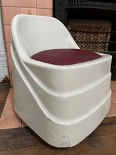 Vintage MCM Art Deco style Pedicure low stool chair rolling