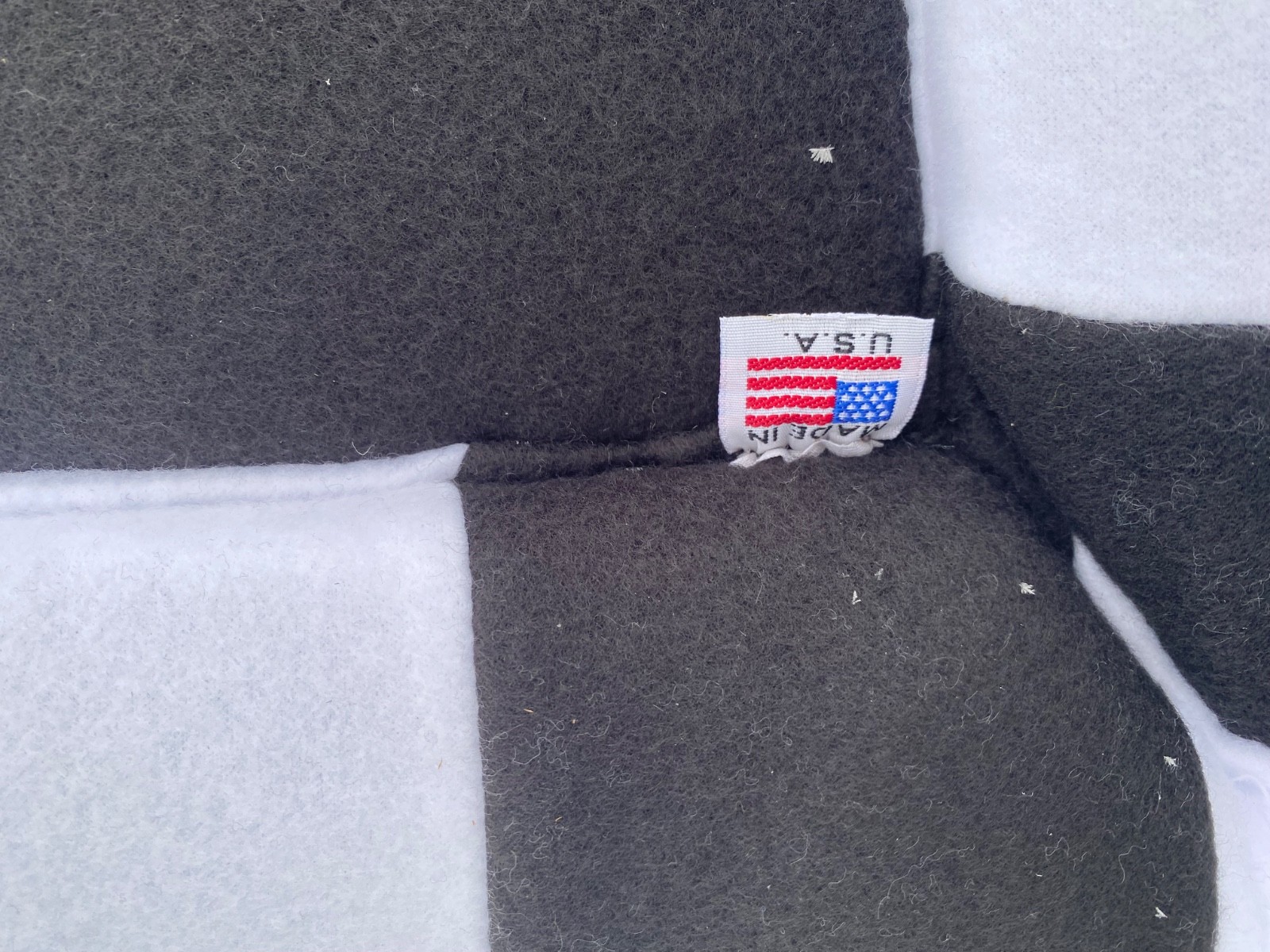 Abetta black w/ white Western corona parade saddle pad US made