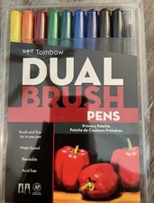 Tombow Dual Brush Markers Primary Pallette Set of 10