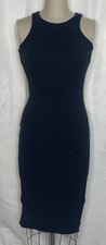 H&M WOMEN'S BODYCON DRESS CREW NECK SLEEVELESS BLACK SIZE 2