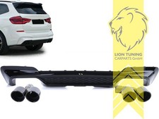 Heckansatz Heckspoiler Diffusor f�r BMW X3 G01 f�r M Paket schwarz gl�nzend