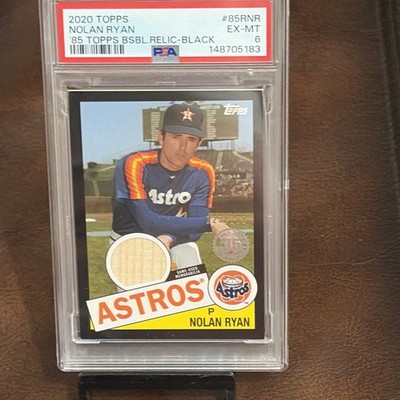 2020 Nolan Ryan 85’ Topps BSBL Relic-Black HOF PSA 6 #123/199