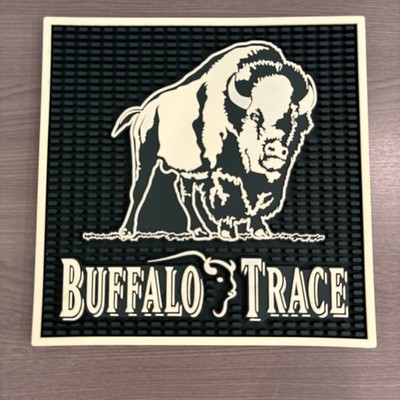 Buffalo Trace Bar Mat, 12 x 12 Inches, Green, Square, Rubber Bourbon Whiskey