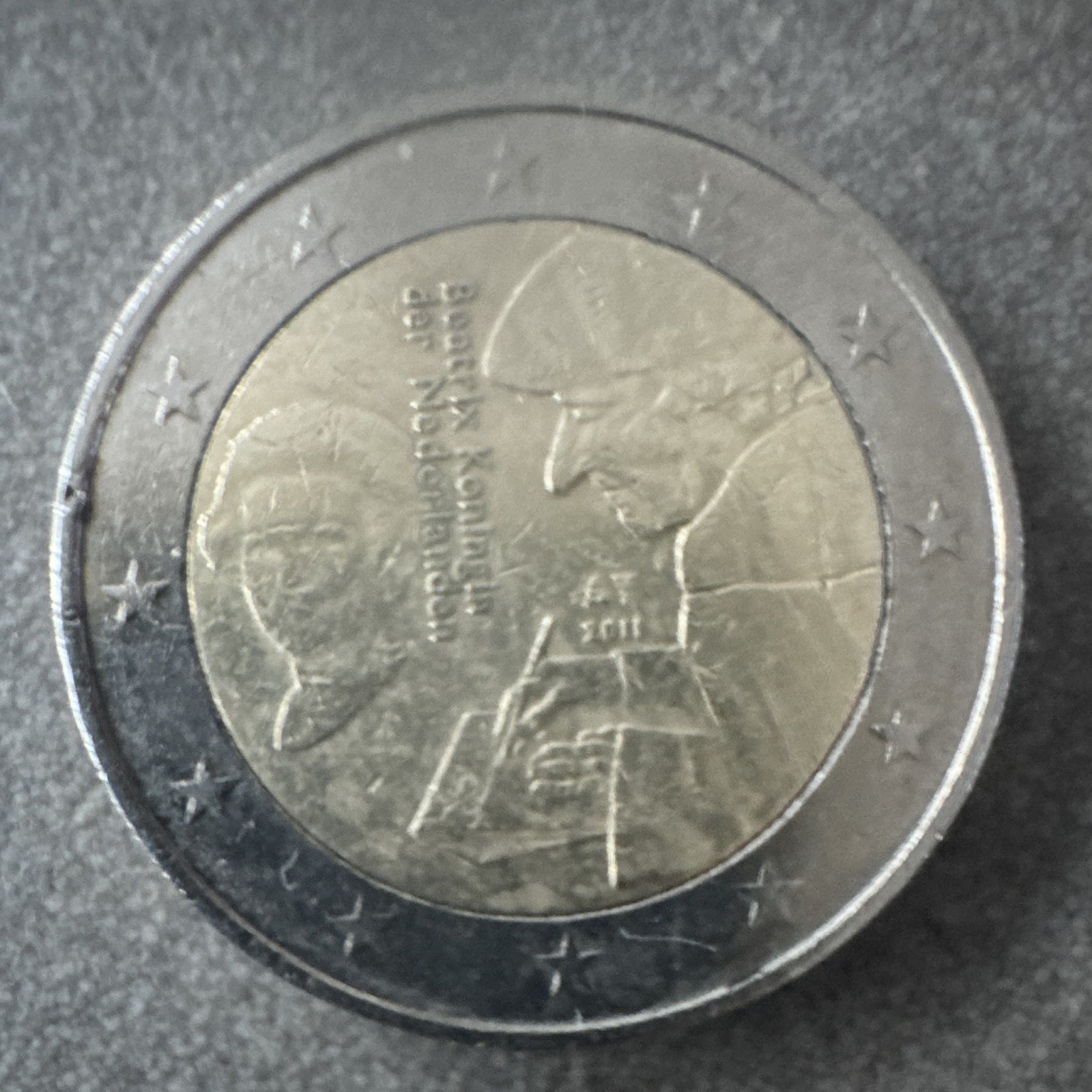 Pièce de 2 euro Commémorative Pays Bas 2011 Erasme