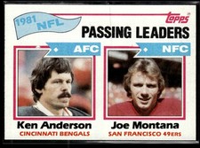 1982 Topps Ken Anderson/Joe Montana Bengals/49ers #257
