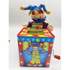 Schylling Silly Circus Jack in the Box Musical Tin Toy Clown 2010 16306W