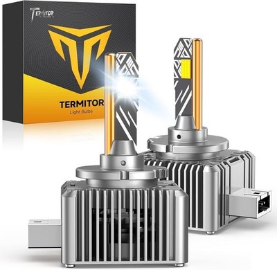 TERMITOR D3S LED Headlight Bulb 50000LM 6500K Hi/Low Beam Xenon HID Super Bright