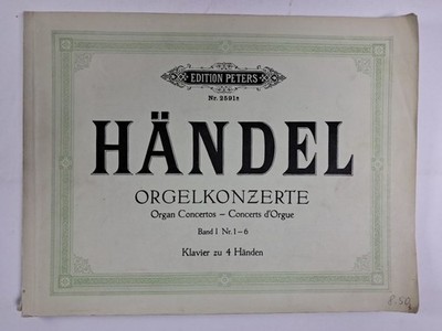 Noten: Händel - Orgelkonzerte Band I Nr. 1-6, Klavier, Edition Peters, 1956