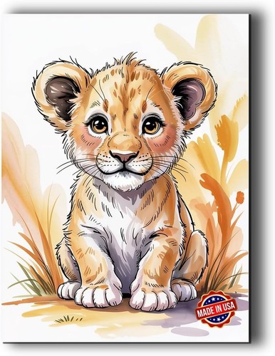 Hanging Canvas Wall Art Prints Nursery Decor Wooden Framed Poster Artwork