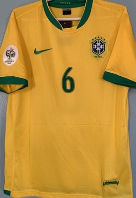 Roberto Carlos Signed Autographed Brazil 2006 Home Jersey with