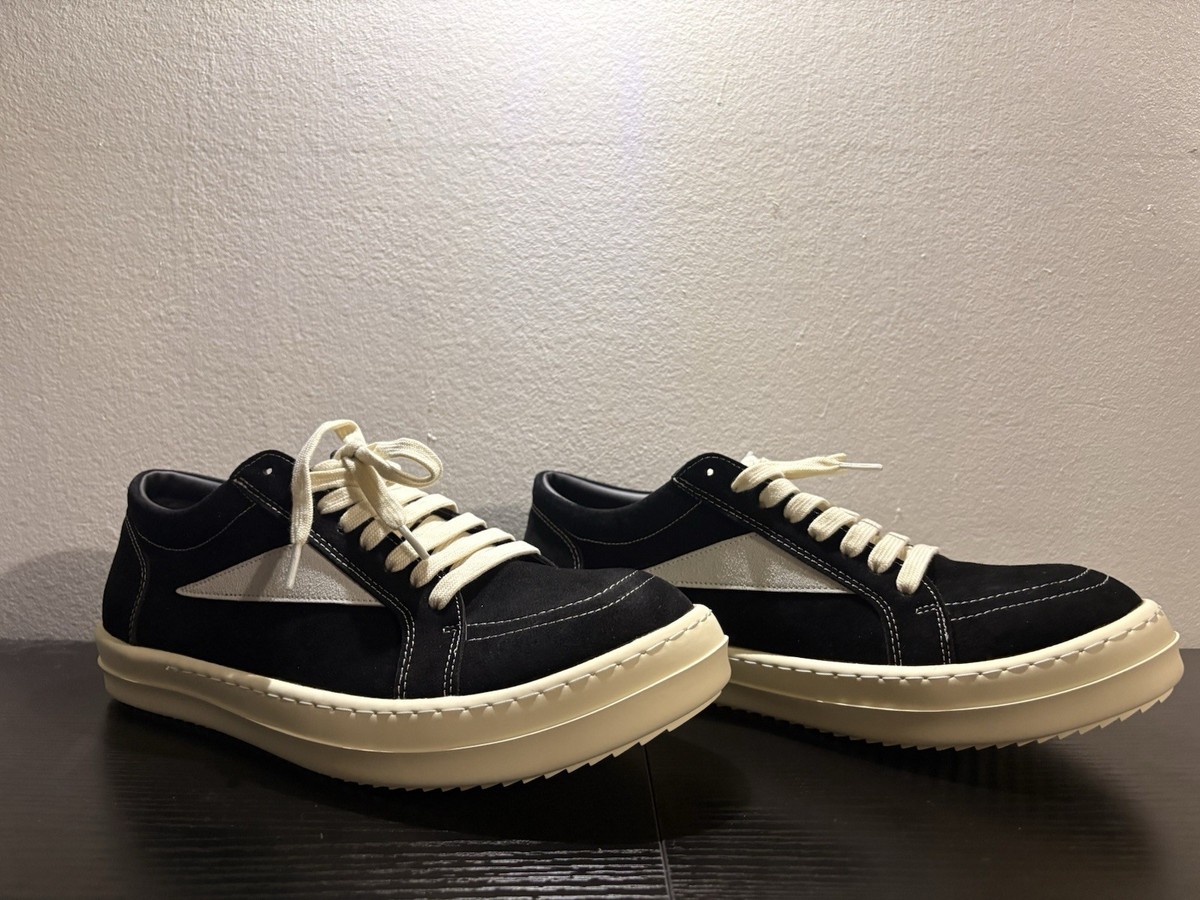 Rick Owen's Ramones DRKSHDW Men's Canvas Low Top Sneakers Size 43