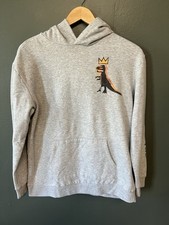 Jean Michel Basquiat Hoodie Boys XL 16 Youth Gray Pullover Sweatshirt Fleece