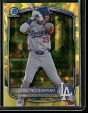 2025 Bowman Draft Sapphire #BDC-111 Eduardo Quintero Yellow Sapphire /75