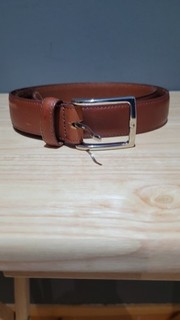 CINTURA UOMO INDOSSATA UNA VOLTA CHARLES TYRWHITT 34" PELLE MARRONE 1" CO2