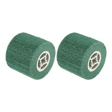 2pcs 120x100mm 800 Grit Non-Woven Wire Drawing Abrasive Polishing Wheel Green