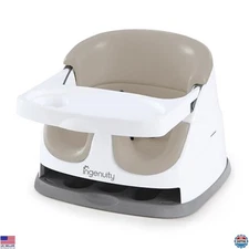 Ingenuity Baby Base 2-in-1 Booster Feeding Floor Seat, Cashmere Color, Tray