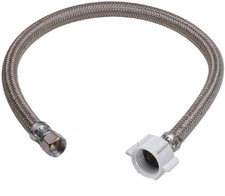Toilet Water Supply Line 12-Inch Braided Stainless Steel 3/8 x 7/8 Thread