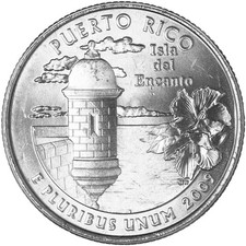 2009 P Territories Quarter Puerto Rico Choice BU CN-Clad US Coin