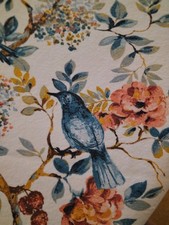 Tablecloth with Birds & Flowers 90 x 52 in. nice condition