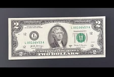 ERROR $2 DLL BILL - OVERINK "1" & GAS PUMP TURN DIGIT ERROR, SERIES 2017A, CIRC.