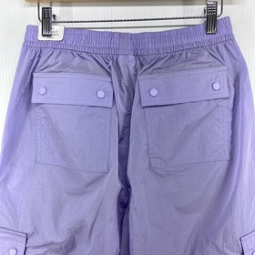 Victorias Secret PINK Satin Parachute Cargo Pants Star Lilac Womens Medium NWT