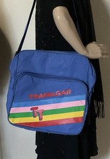 1980s Fabulous Rainbow Trafalgar Tours Shoulder Travel Bag Tote Nylon Strap