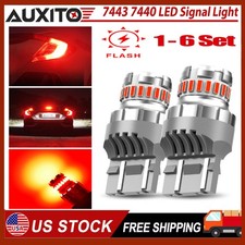 Auxito 7443 7440 Led Red Bright Strobe Flash Brake Tail Light Stop Bulbs 1-6 Set Auxito 7443 7440 Led Red Bright Strobe Flash Brake Tail Light Stop Bulbs 1-6 Set