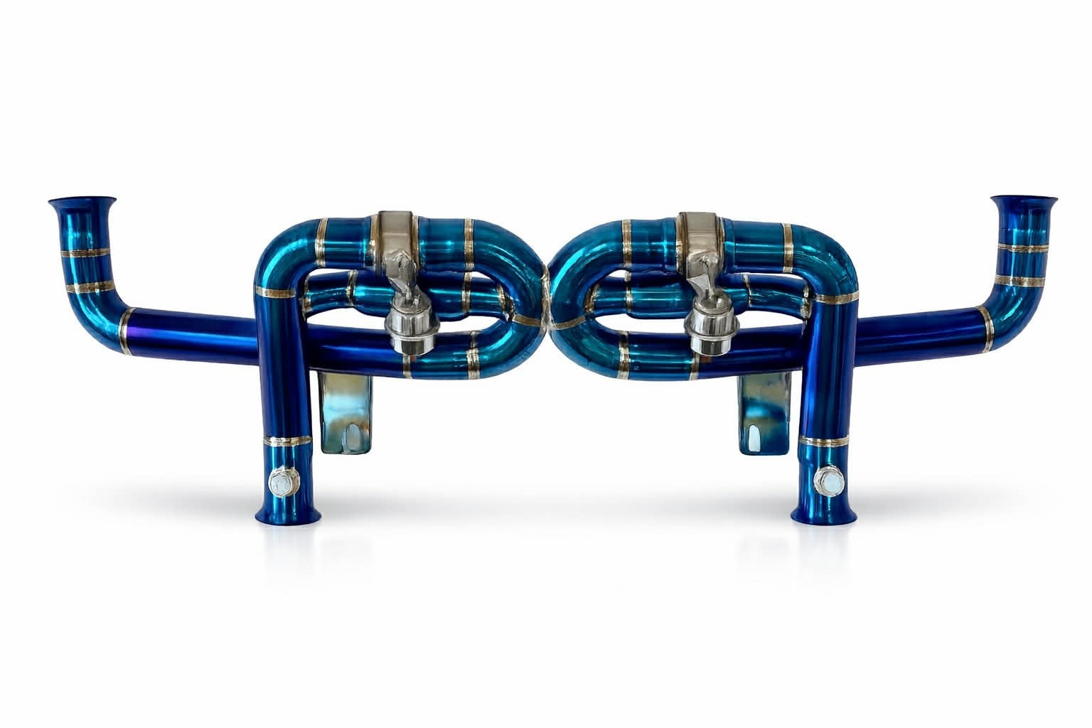 Fits Lamborghini Gallardo 04-08 F1 Spec X-Pipe Titanium Exhaust W/Valves BLUE