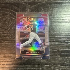 Jake Burger RC 2022 Select Concourse Level Tri-Color Prizm # #17  Rangers